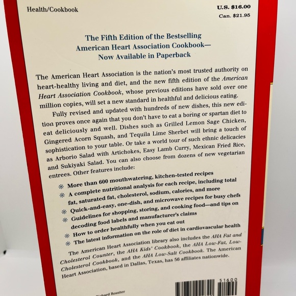 American Heart Association Cookbook 5th Edition 1991 Paperback Times Books!! - Picture 2 of 7